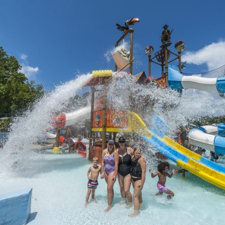 Pirates Bay Waterpark in Leesburg AL (Northern Alabama), a sprawling aquatic playground located on a hilltop overlooking Weiss Lake. There’s fun for everyone with tube slides, body slides, multiple pools, waterfalls, splash playground, food, drinks, parties, and so much more!